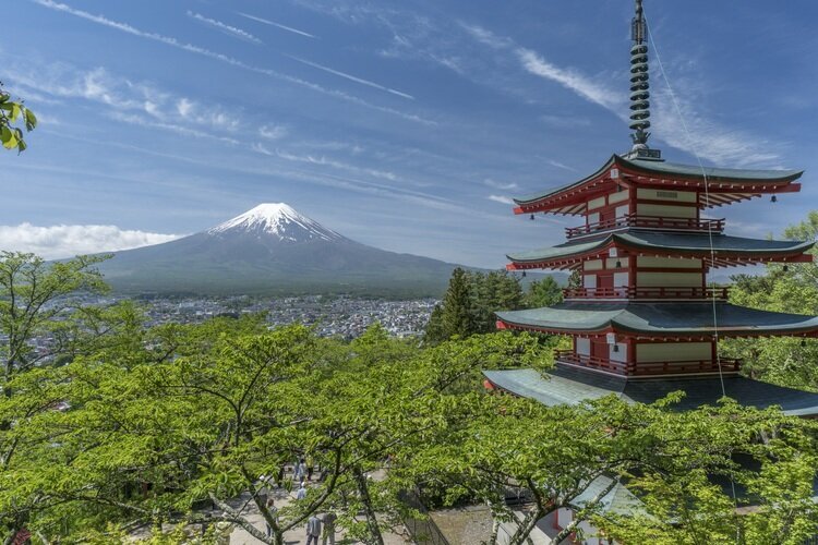 Berg Fuji im Mai