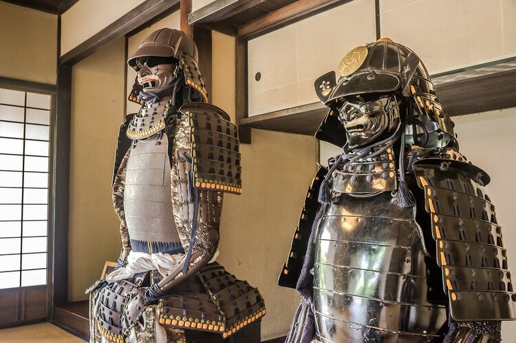 Japanese Samurai Tradition Armor in Samurai House in Chiba