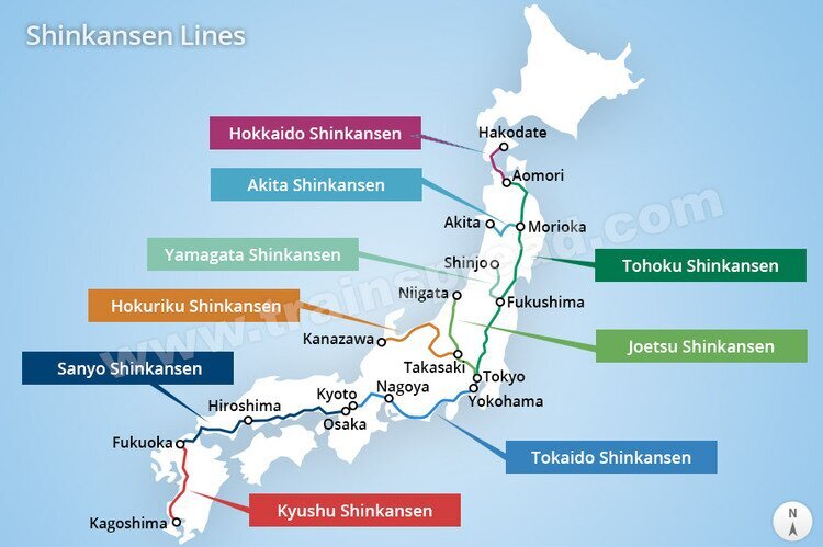 Shinkansen Lines, Japan