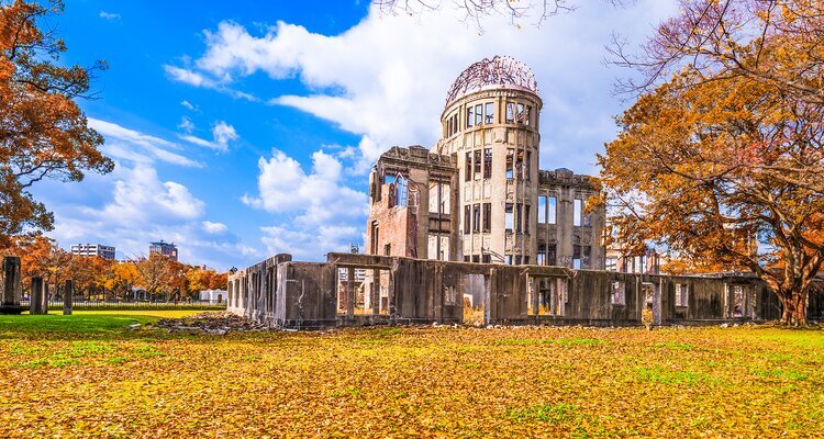 Atomic Bomb Dome in Autumn in Hiroshima