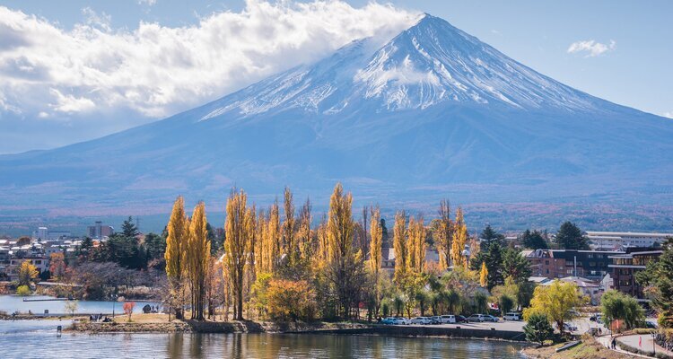 View Mt. Fuji from Lake Kawaguchiko