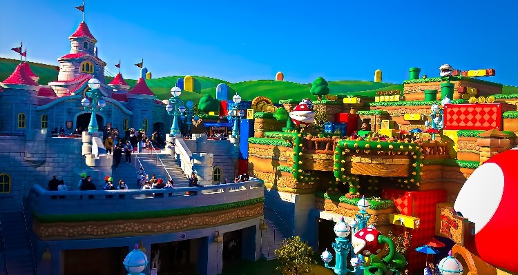 Playing games in the Super Nintendo World