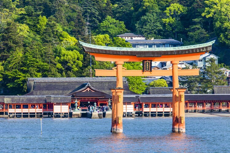 The floating torii gate at Miyajima