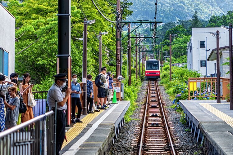 The cable car is a major way to get around Hakone