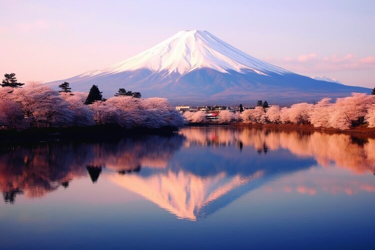 Berg Fuji im April
