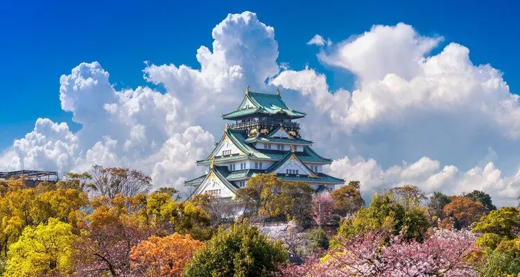 Osaka Castle in spring
