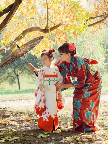 Dressed in an elegant kimono with makeup and hairstyling, explore the historic Gion district