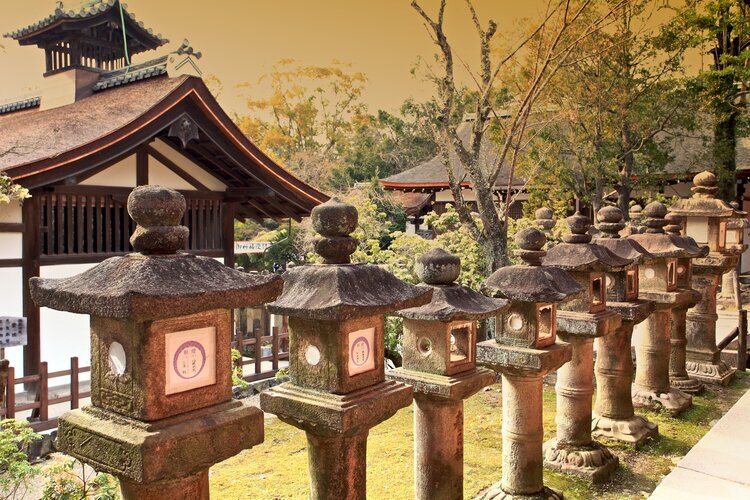 Stone lanterns in Kasuga Taisha Shrine