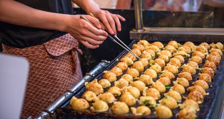 Try some Takoyaki at Dotonbori