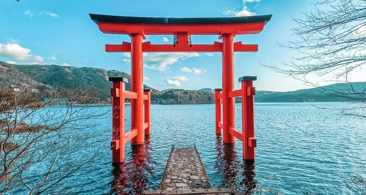 Hakone Shrine's torii gate