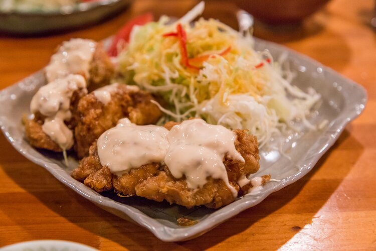 Japanese Food, Chicken Nanban - Deep Fired Chicken with Tartar Sauce