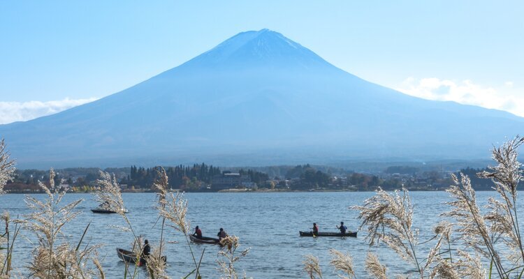 Boating at the Lake Kawaguchi