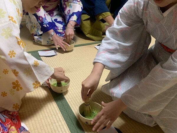 Experience the grace of a Kyoto tea ceremony while draped in a traditional kimono