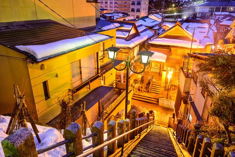 The onsen town in Nagano
