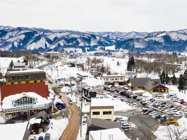 The Winter Scene of Hakuba Village
