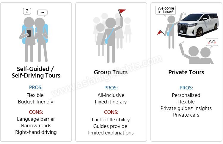 Comparison of travel types in Japan