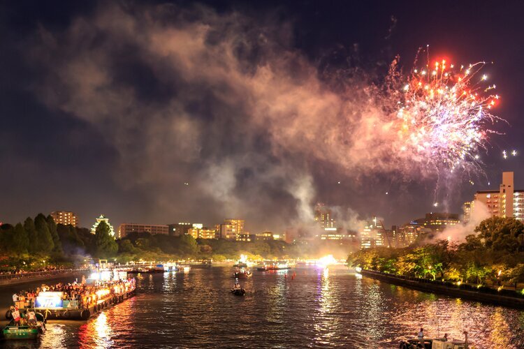 Tenjin Matsuri in Osaka.