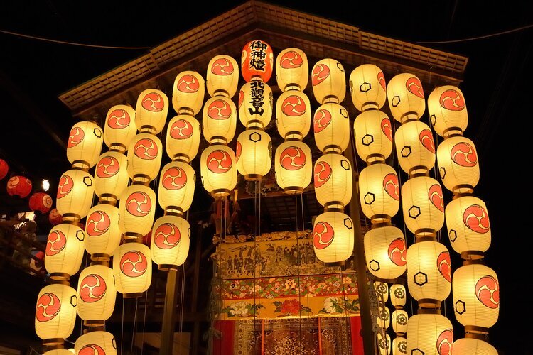 lanterns of Gion Matsuri in Kyoto
