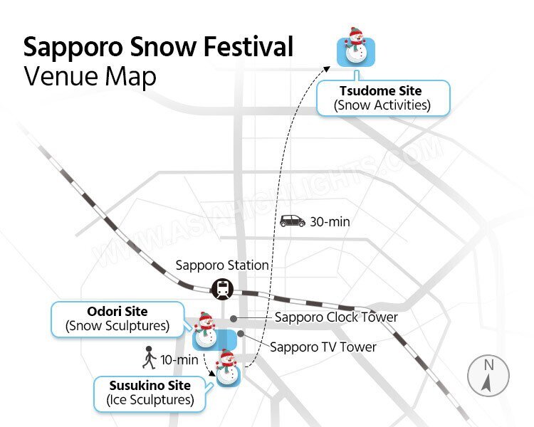 Sapporo snow festival venue map