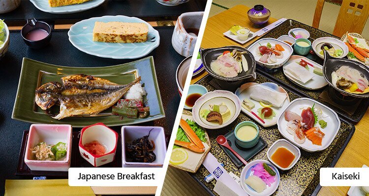 Japanese breakfast and Kaiseki 