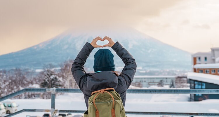 Make sure to dress warmly in Hokkaido's winter