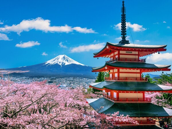 Mount Fuji, with Pagoda