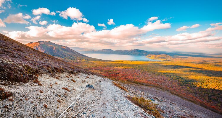 Shikotsu-Toya National Park is Great for A Day Trip from Sapporo, to Enjoy Outdoor Fun and Hiking, Hokkaido Japan