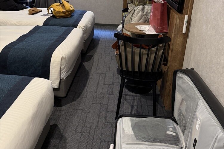 The room we stayed at in Tokyo was small