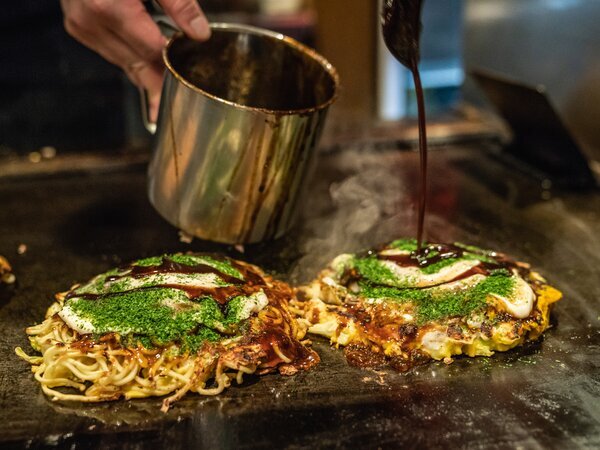 Okonomiyaki tasting