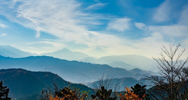 View From Top of Mount Takao Takao-San, TOKYO, JAPAN.