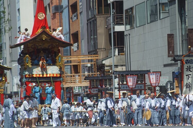 The colorful parade of Gion Matsuri