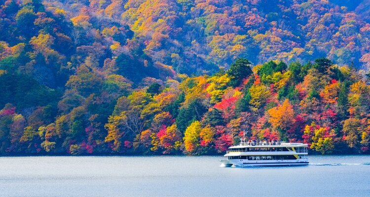 chusenji lake in autumn