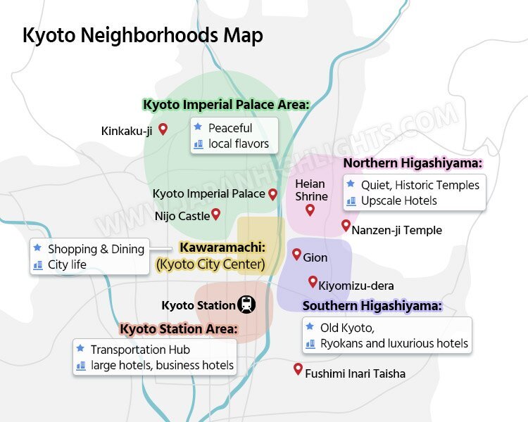 Kyoto Neighborhoods Map