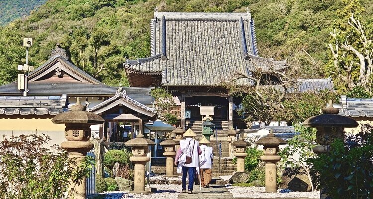 Pilgrims visit Dainichi-ji Temple, the First Stage of the Shikoku Pilgrimage