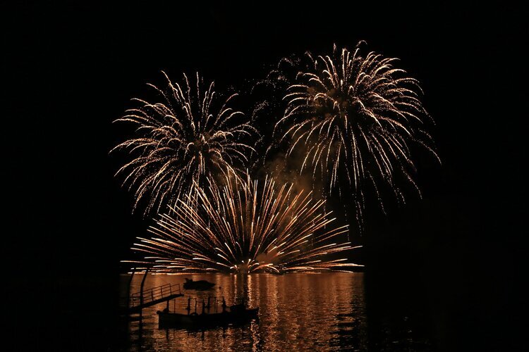 Watch fireworks light up Lake Toya