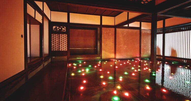 Sea of Time '98' is an installation in the Kadoya, a work of the Art House Project on Naoshima