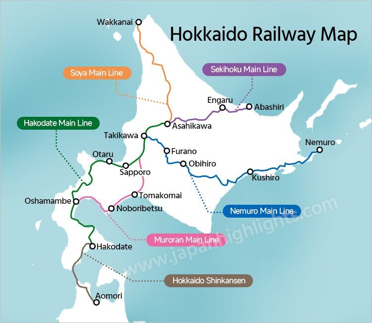 Hokkaido Railway Map