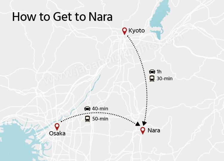 How to get to Nara map