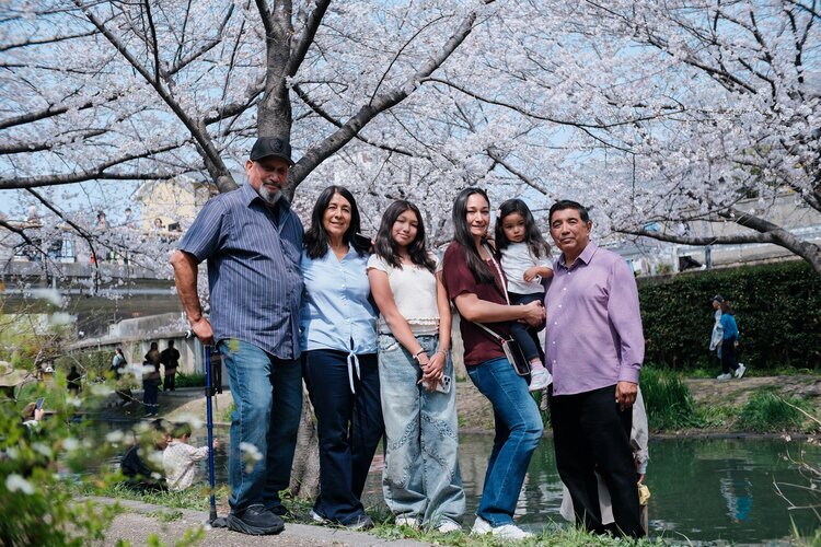 Our clients in Japan during cherry blossom season