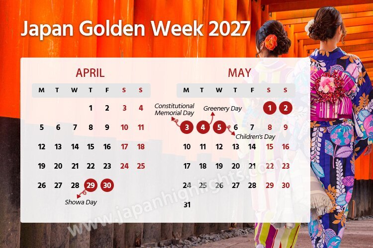 Japan Golden Week 2027