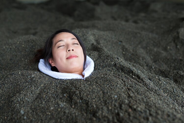 A sand bath in Beppu