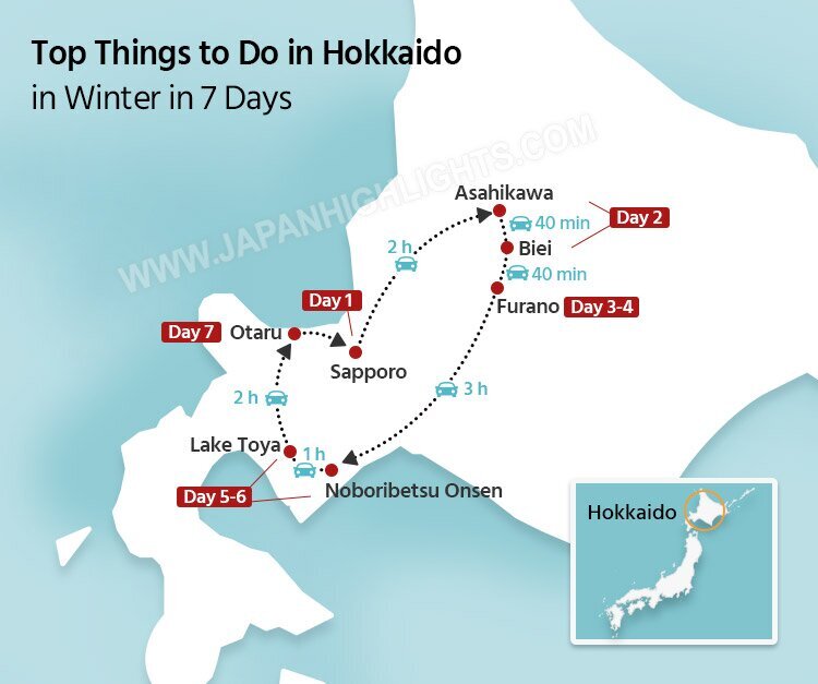 Hokkaido Winter Route in 7 days