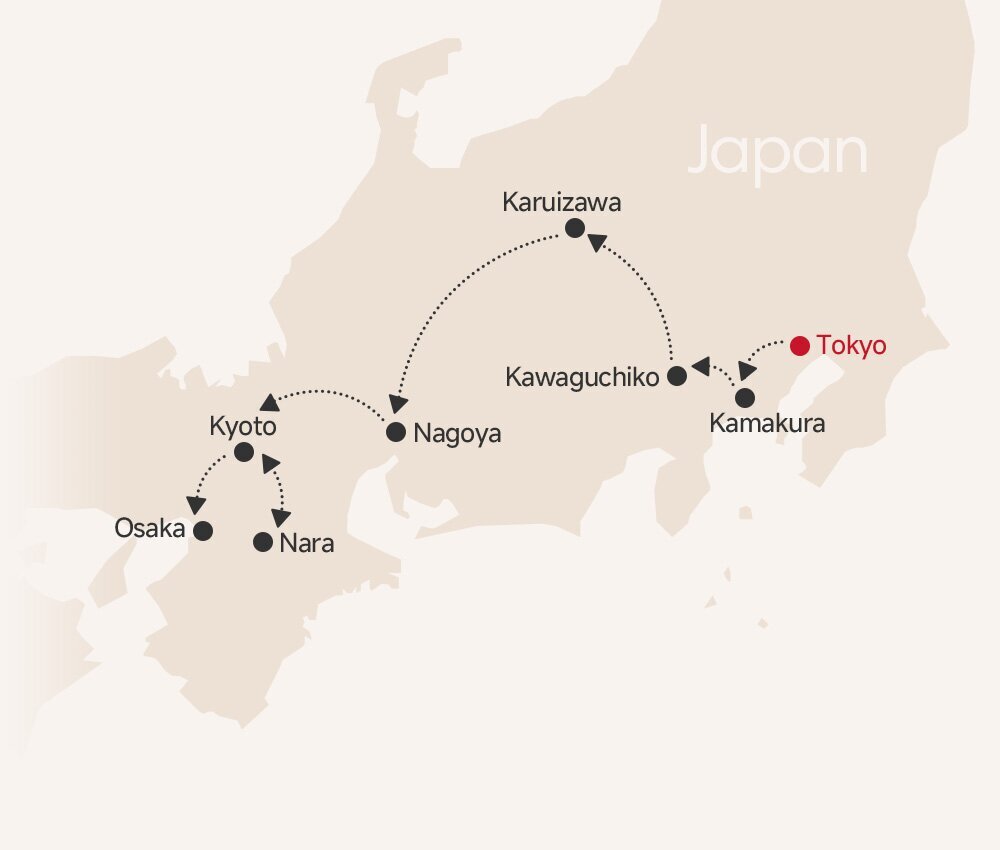 17-Day Japan Summer Family Vacation map