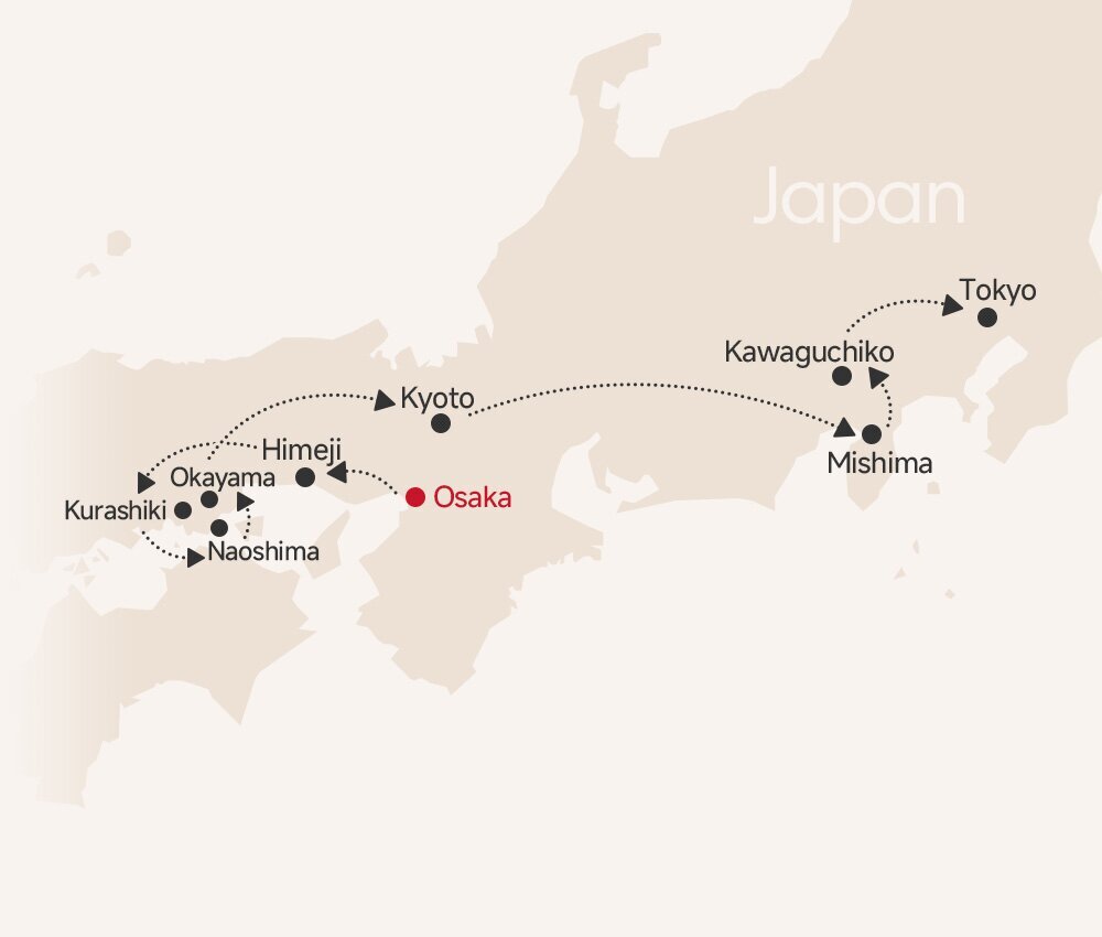 14-Day Japan: Nature Escapes & Artful Moments map
