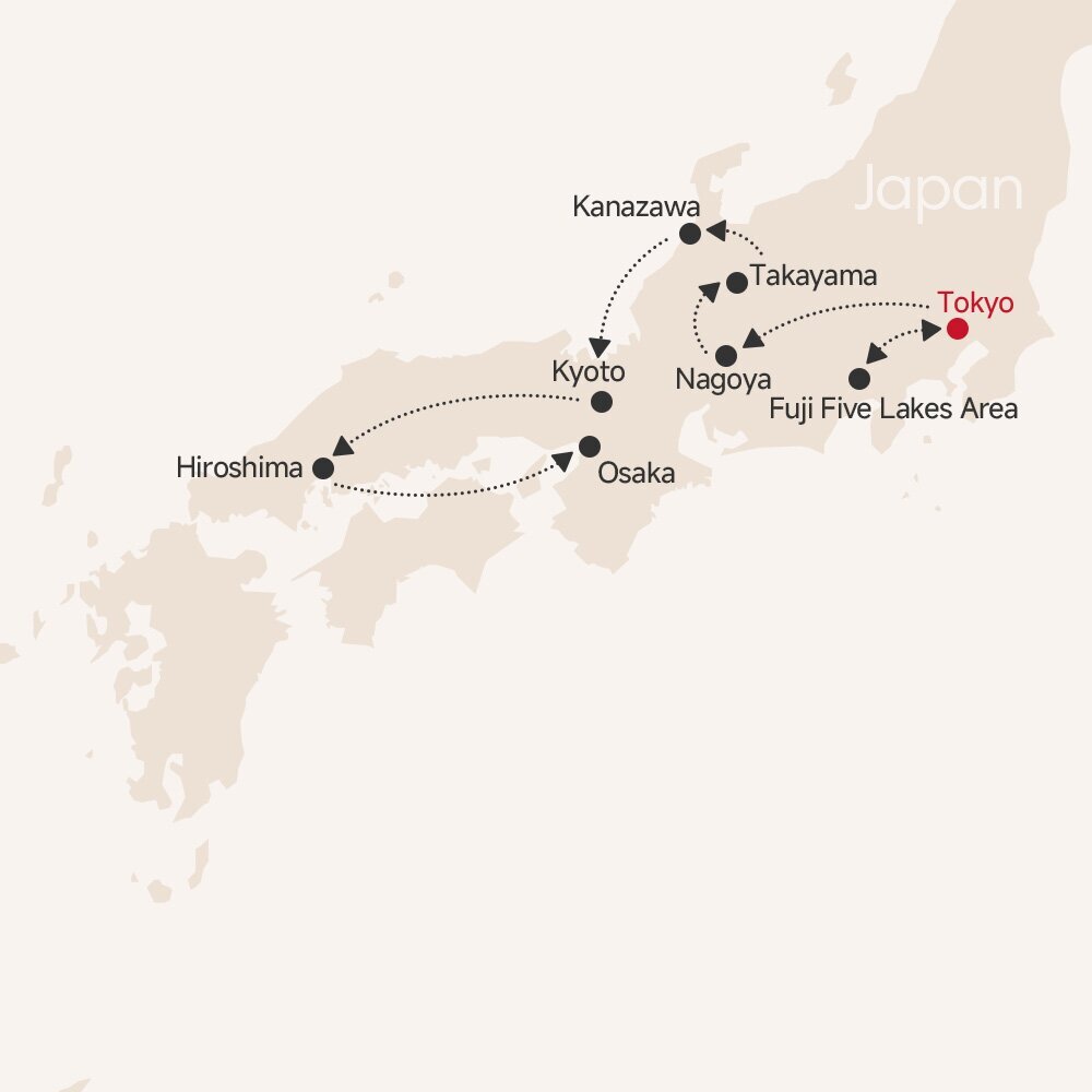 12-Day Epic Japan Family Tour map