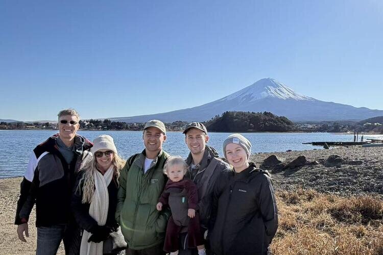 Family in Mt Fuji